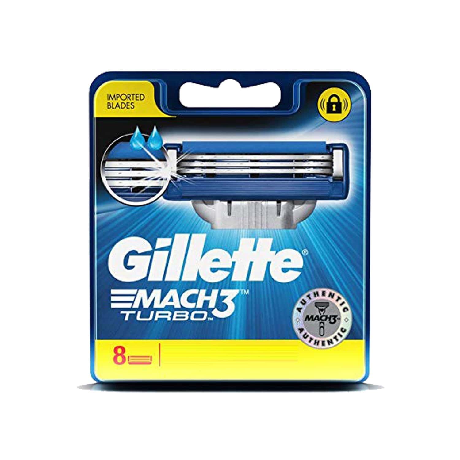 Gillette Mach 3 Turbo Manual Shaving Razor Blades - 8s Pack (cartridge ...